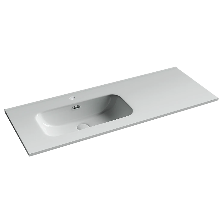 Раковина встраиваемая Ceramica Nova Element 120см CN7006L чаша слева, белая