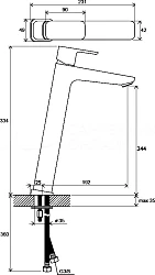 Смеситель для раковины Ravak 10° TD F 015.20 X070151 черный матовый