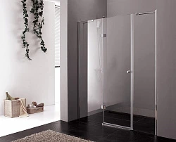 Душевая дверь в нишу Cezares 160см VERONA-W-B-13-60+60/40-P-Cr-L профиль хром, стекло рифленое