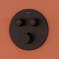 Душевой комплект Sancos Link SC3005MB с внутренней частью, черный матовый