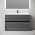 Тумба с раковиной Sancos Folk Floor 120 напольная, Grey soft