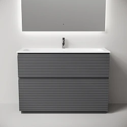 Тумба с раковиной Sancos Folk Floor 120 напольная, Grey soft