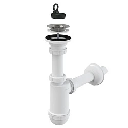 Сифон для раковины AlcaPlast A411 белый, хром