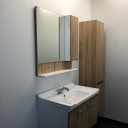 Зеркало-шкаф Comforty Рига 80 00004139024CF дуб сонома