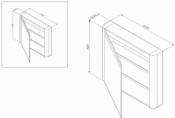 Зеркало-шкаф AM.PM Sensation M30MCL0801WG с подсветкой, белый глянец