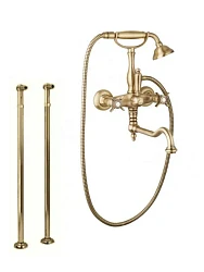 Напольный смеситель для ванны с душем Cezares LORD-VDP2-02 золото