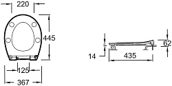 Комплект Jacob Delafon Patio E21740RU-00 кнопка хром