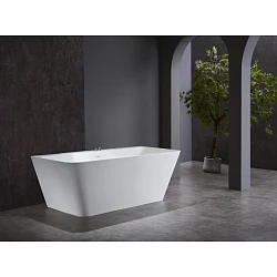 Ванна из литьевого мрамора Cezares Liner 170x80см CZR-LINER-170-80-60-SSB белая матовая