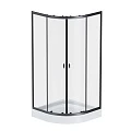 Душевой уголок AM.PM X-Joy 90x90см W88E-205-090BT профиль матовый черный, стекла прозрачные