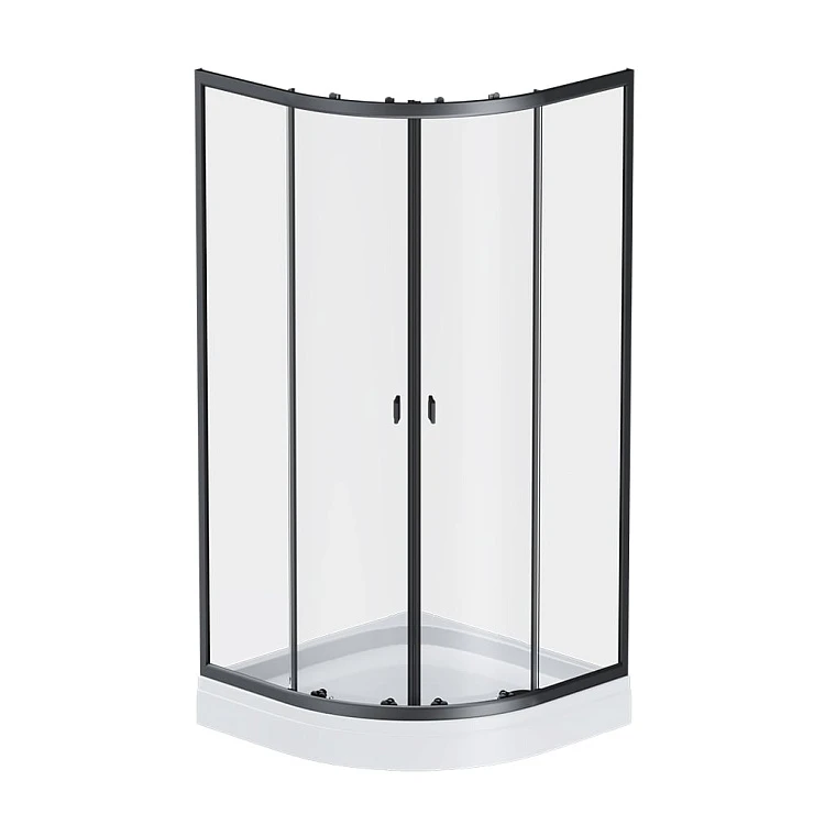 Душевой уголок AM.PM X-Joy 90x90см W88E-205-090BT профиль матовый черный, стекла прозрачные
