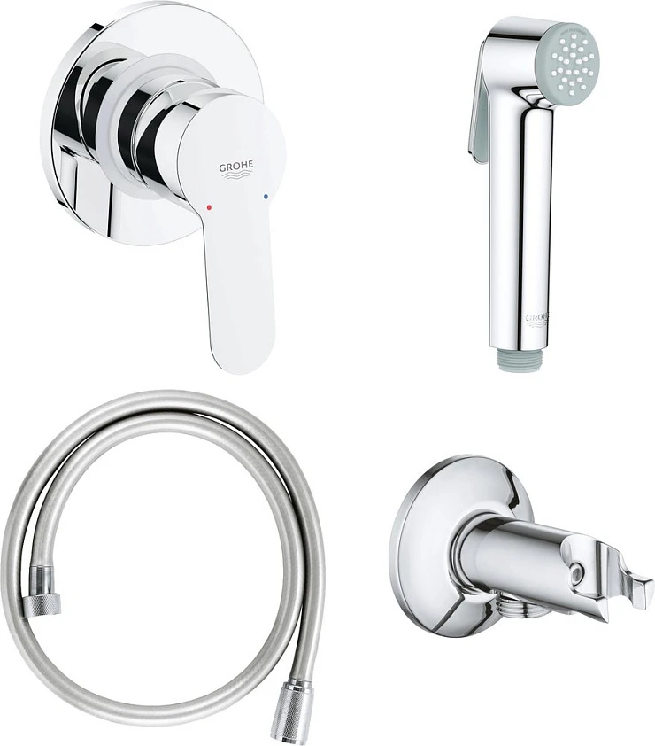 Гигиенический душ Grohe BauEdge 120508 со смесителем, хром