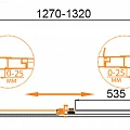 Душевая дверь в нишу Cezares 130с MOLVENO-BF-1-130-P-Cr профиль хром, стекло рифленое