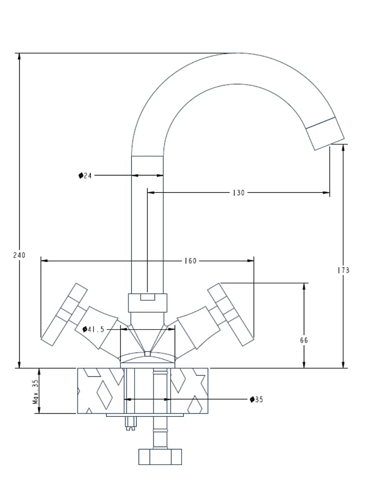 Смеситель для раковины ESKO Side SID 26 хром