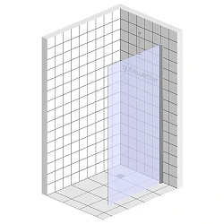 Душевая перегородка GuteWetter LUX DOOR GK-601N 100x200 профиль черный, стекло прозрачное