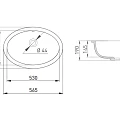 Раковина встраиваемая Salini Marea 12 56,5см 1101109MRF белая матовая