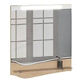 Зеркало Comforty Самара 76 кофе 00004134972CF с подсветкой, светлое дерево