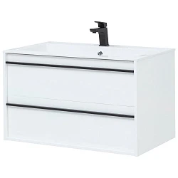 Тумба под раковину Aquanet Lino 90 253904 белая матовая