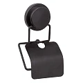 Держатель туалетной бумаги Fixsen Magic Black FX-45010 с крышкой, черный матов