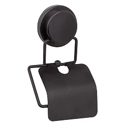 Держатель туалетной бумаги Fixsen Magic Black FX-45010 с крышкой, черный матов