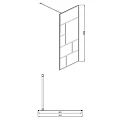 Душевая перегородка Bravat Blackline 90x195см BG090.6414B профиль черный, стекло прозрачное