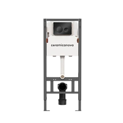 Система инсталляции для унитазов Ceramica Nova Balance CN121001MB с кнопкой черной матовой