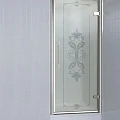 Душевая дверь в нишу Cezares 80см GIUBILEO-80-CP-Br-R профиль бронзовый, стекло матовое с узором