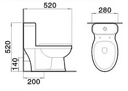 Унитаз-моноблок детский Golden Frog SGF-2320 белый