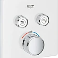 Термостатический смеситель Grohe Grohtherm SmartControl 29156LS0 для душа, хром / белый
