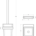 Ершик Cezares Slider SLIDER-TBS-V-NOP черный матовый
