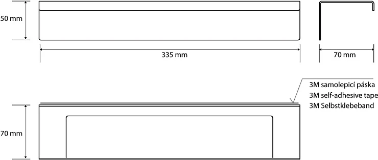 Полотенцедержатель 335 мм Bemeta 101112135