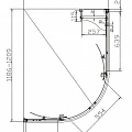 Душевой уголок Cezares Pratico 120x90см PRATICO-RH-2-120/90-C-Cr-R профиль хром, стекло прозрачное