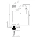Смеситель для раковины Timo Adelia 6011/04F черный антик