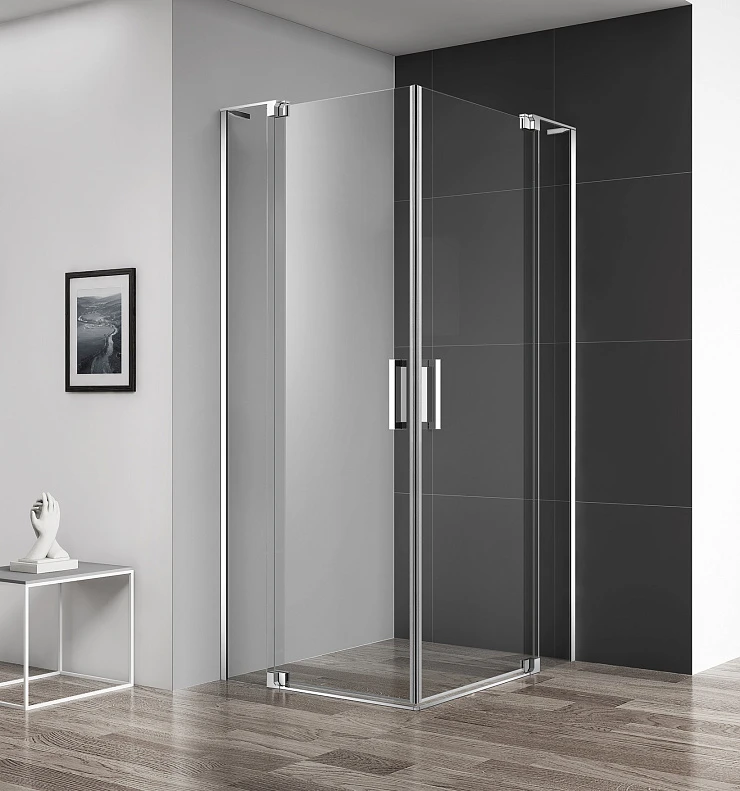 Душевой уголок Cezares Slider 110x110см SLIDER-A-2-100/110-C-Cr профиль хром, стекло прозрачное