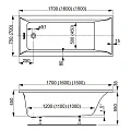 Акриловая ванна Vagnerplast Veronela 160x70 VPBA167VEA2X-04 белая глянцевая