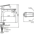 Смеситель для раковины ARROW AG4138CP хром