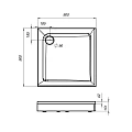 Душевой уголок AM.PM Gem 90x90см W90G-404-090MT профиль хром, стекло прозрачное