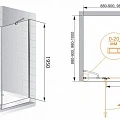 Душевой уголок Cezares Bergamo 100x100см BERGAMO-W-A-1-100-P-Cr-R профиль хром, стекло рифленое