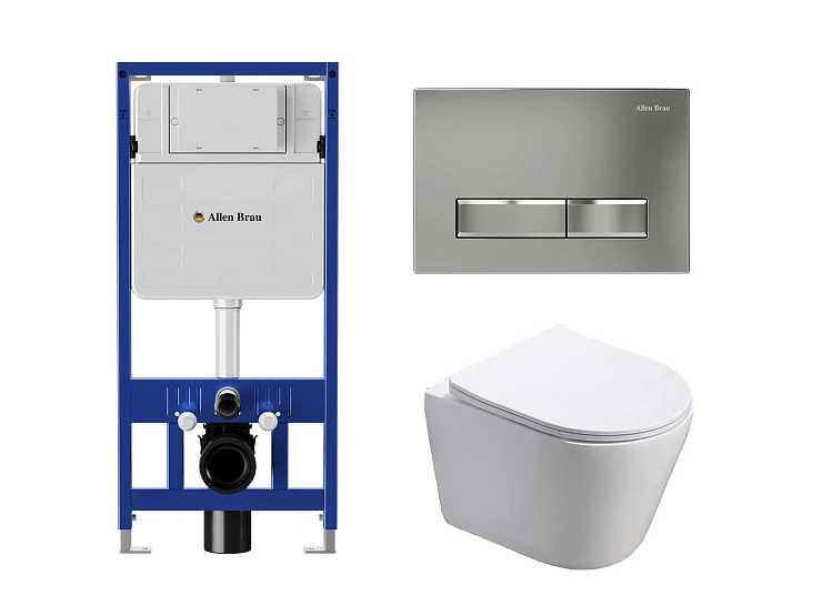 Комплект инсталляции Allen Brau Pneumatic 9.11100.20 с унитазом Comforty 105 и