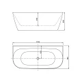 Акриловая ванна Allen Brau Priority 170x78 2.31003.21/PGM белый матовый, платиново-серый