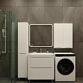 Тумба с раковиной Style Line Бергамо мини 80 напольная, антискрейч белый матовый