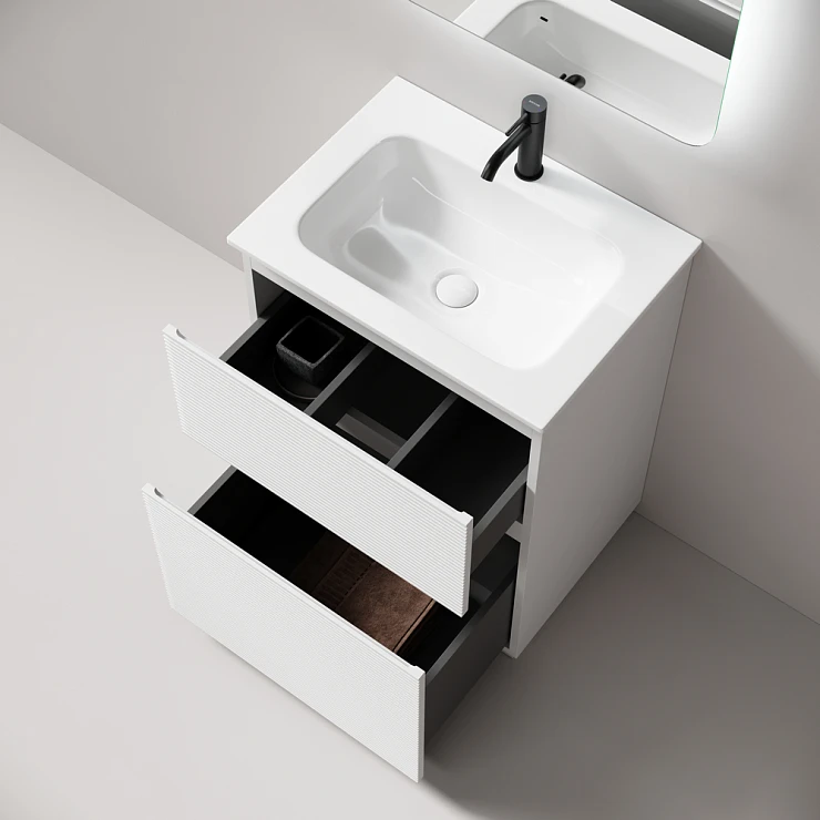 Тумба с раковиной Sancos Folk Floor 60 напольная, Bianco