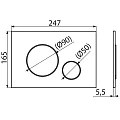 Кнопка смыва AlcaPlast THIN M671 хром глянцевая