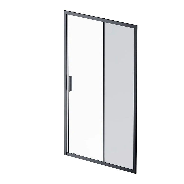 Дверь душевая в нишу AM.PM Gem 120см W90G-120-1-195BG профиль черный, стекло прозрачное/тонированное