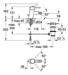 Смеситель для биде Grohe Concetto 32208001 хром