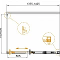 Душевой уголок Cezares Duet Soft 140x80см DUET SOFT-AH-1-140/80-C-Cr профиль хром, стекло прозрачное