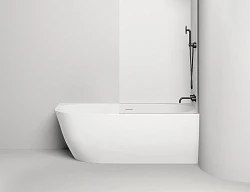 Ванна из искусственного камня Salini SOFIA 170x85 угловая 102514GRH белая глянцевая