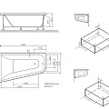 Экран AM.PM Spirit 160x100 W72A-160L100W-P2 левый, белый