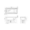 Акриловая ванна AM.PM Spirit 150x70 W72A-150-070W-A2 белая глянцевая