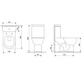 Унитаз-компакт Damixa Palace Grand 468600SC белый глянец