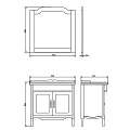 Зеркало Comforty Версаль 90 00003130382CF слоновая кость